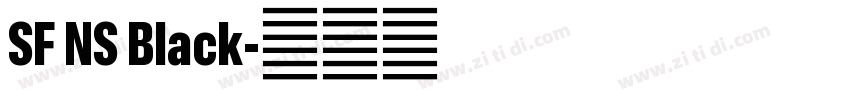 SF NS Black字体转换